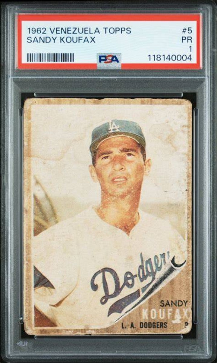 1962 Venezuelan Topps Sandy Koufax PSA CardFacts&trade;