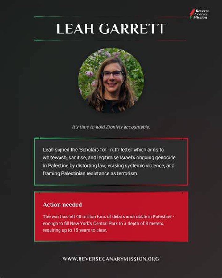 Against Canary Mission Leah MuskinPierret