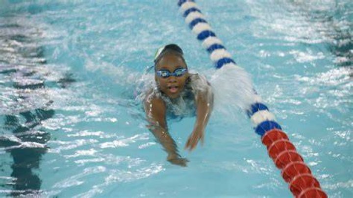 black person swimming