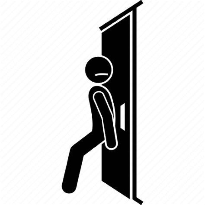 Blocking, door, man, behind, hiding icon Download on Iconfinder