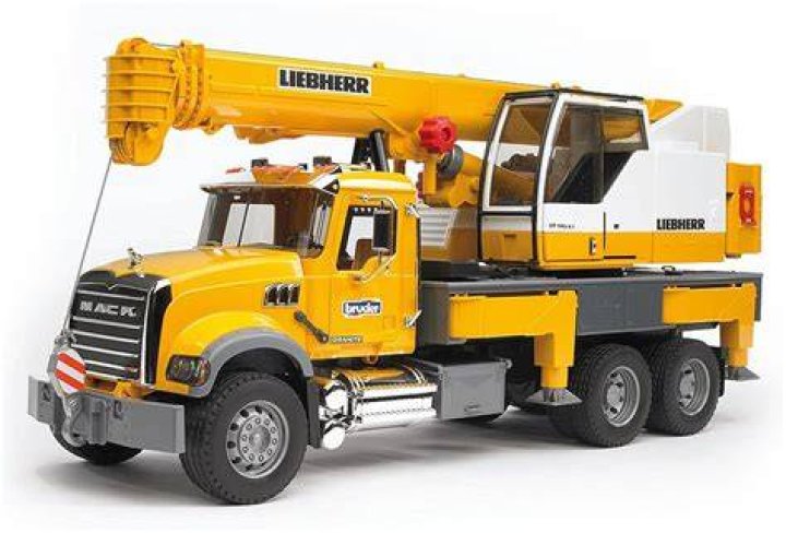 BRUDER 02818 Mack Granite Truck / Liebherr Crane, Hobbies & Toys, Toys
