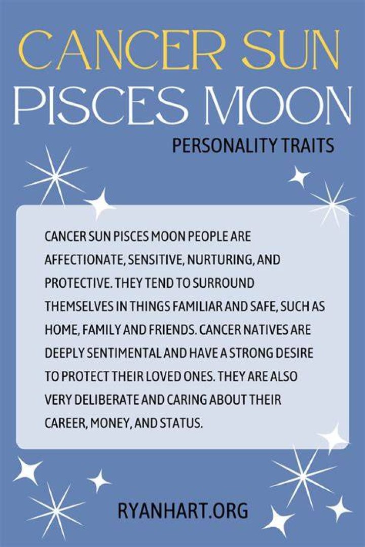 Cancer Sun Pisces Moon Personality Traits Ryan Hart