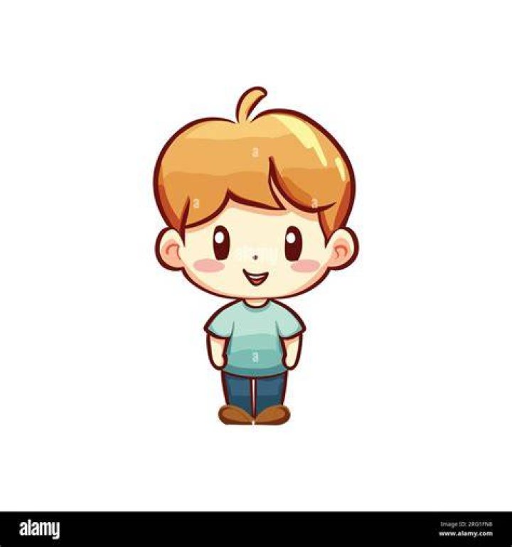 Cartoon Little Boy S Back Is Free From Matting, Cartoon Boy, Cartoon