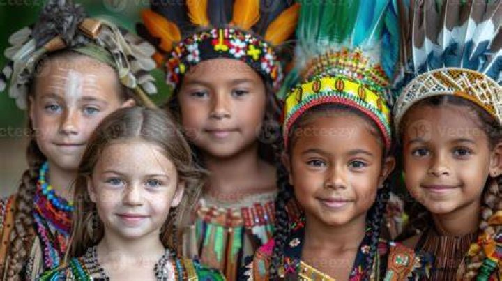 Children of the indigenous people of the Yamal Peninsula Stock