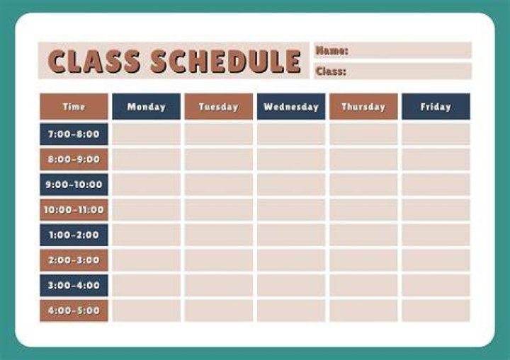 Class Schedule and Course Info Ernest Kimme Charter Academy