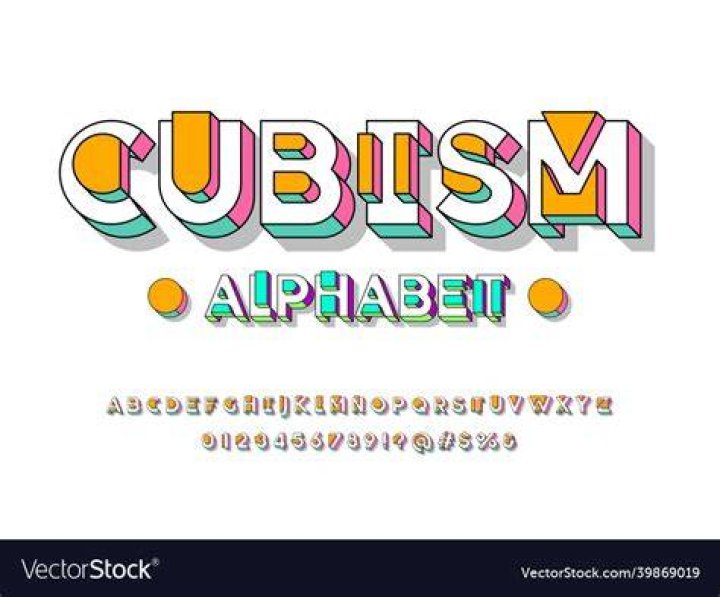 Cubism font Royalty Free Vector Image VectorStock