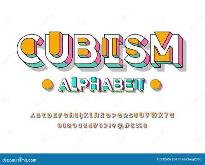 Cubism Font Stock Illustration Download Image Now Typescript