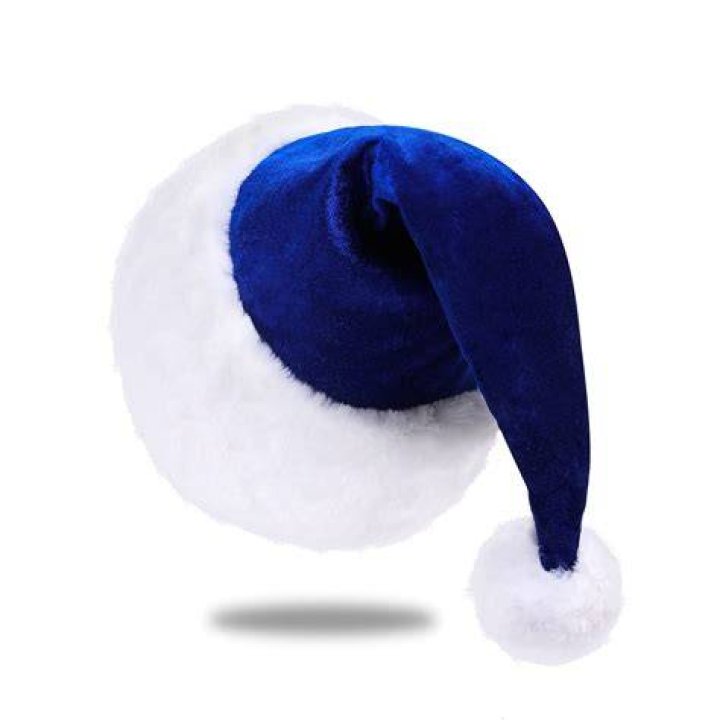 Dark Blue Denim Santa hat with Gray trim Etsy Grey trim, Santa hat