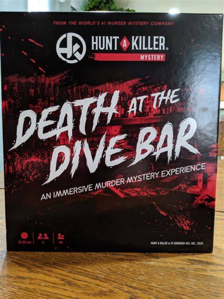 Death at the dive bar mystery game