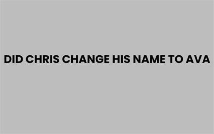 Did Chris Change His Identity? The Truth Behind The Name Change