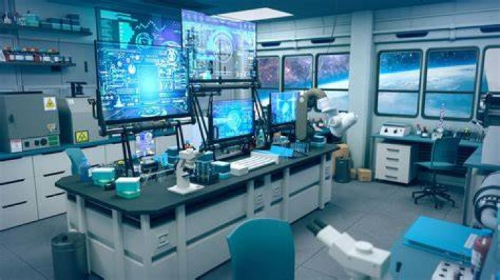 Download wallpaper 1920x1080 laboratory, scifi, mechanism, device