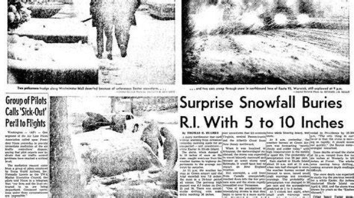 Easter snowstorm, Easter Sunday, March 29, 1970.