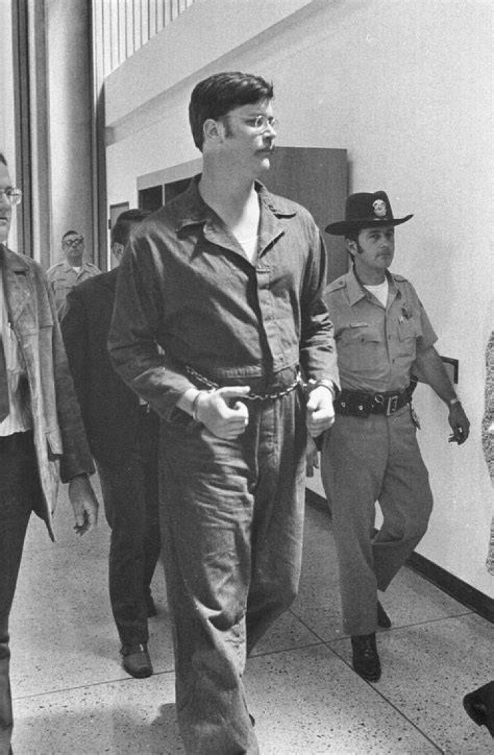 Edmund Kemper during 88' parole hearing. Obviously dark shades were