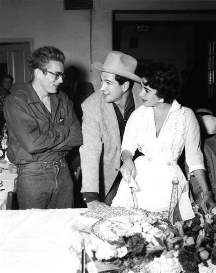 Elizabeth Taylor, James Dean & Rock Hudson on the set of Giant (1956