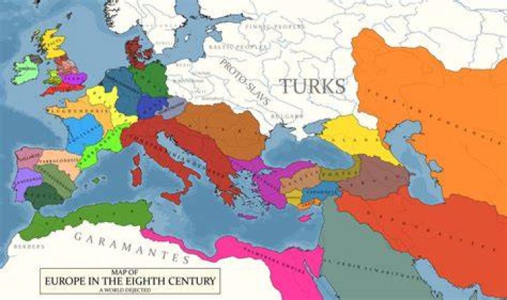 Europe in an alternate 8th Century imaginarymaps
