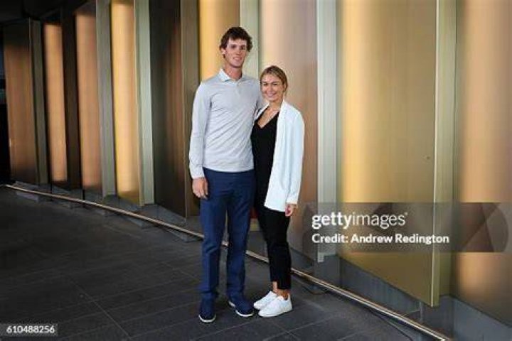 Eva Bossaerts, girlfriend of Europe's Thomas Pieters, during the