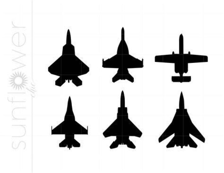 Fighter Planes SVG Download Vector Fighter Jet Silhouettes Etsy in
