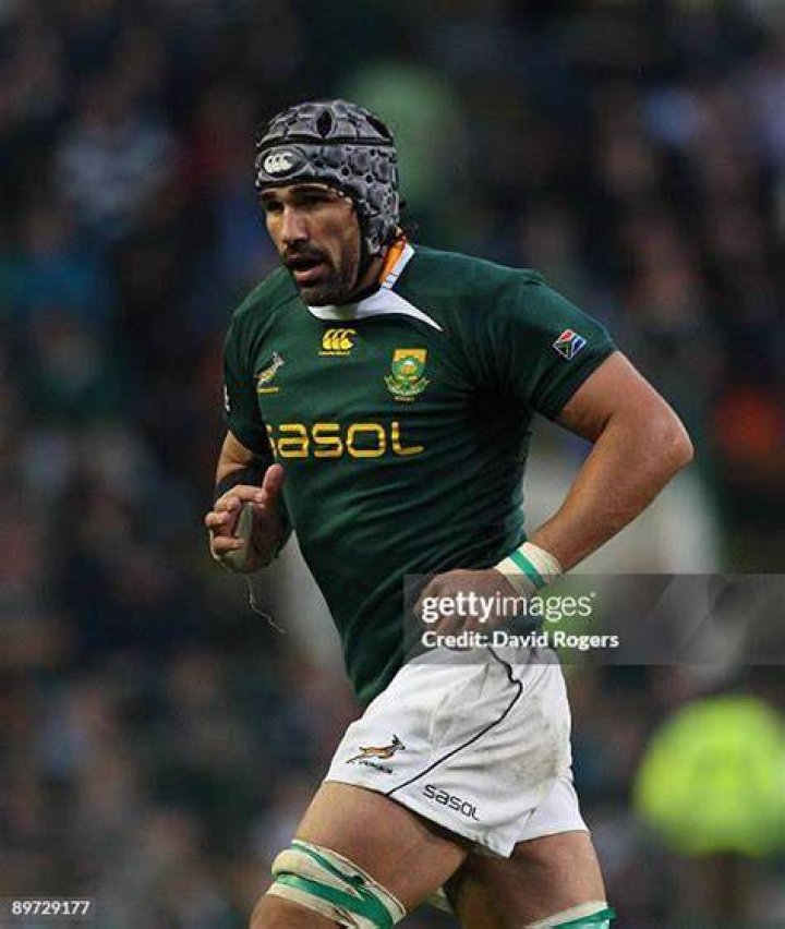 Former South African Springbok Victor Matfield and his wife Monja