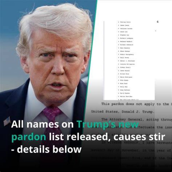 Full Pardon List Names of people Trump has pardoned Insider Paper