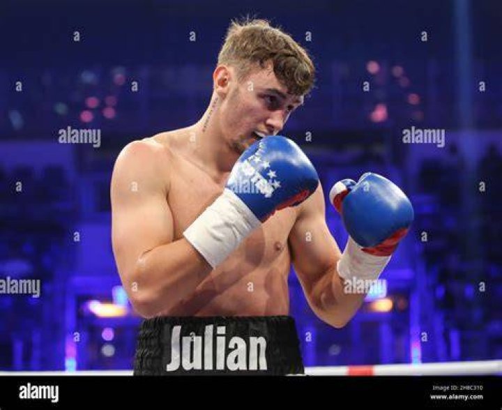German Welterweight Boxer Julian Vogel In His Fight At The SES Boxing