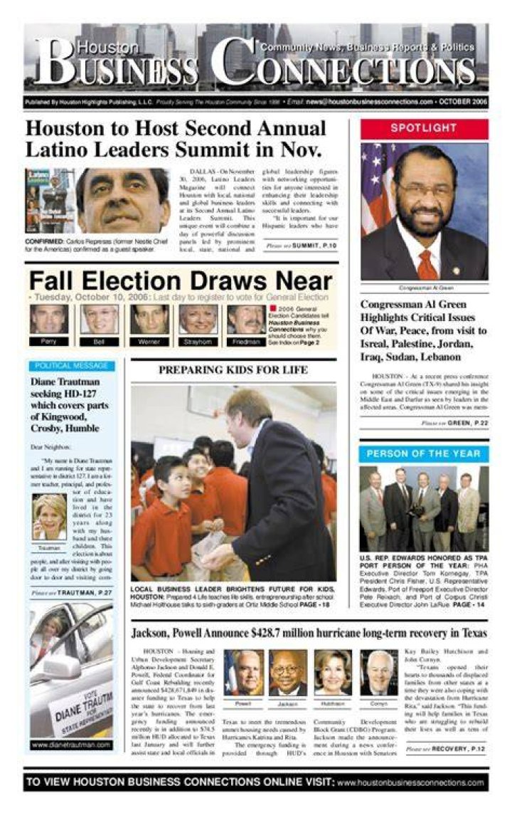 Houston Business Connections Newspaper&copy; JudgeElect Janice Berg