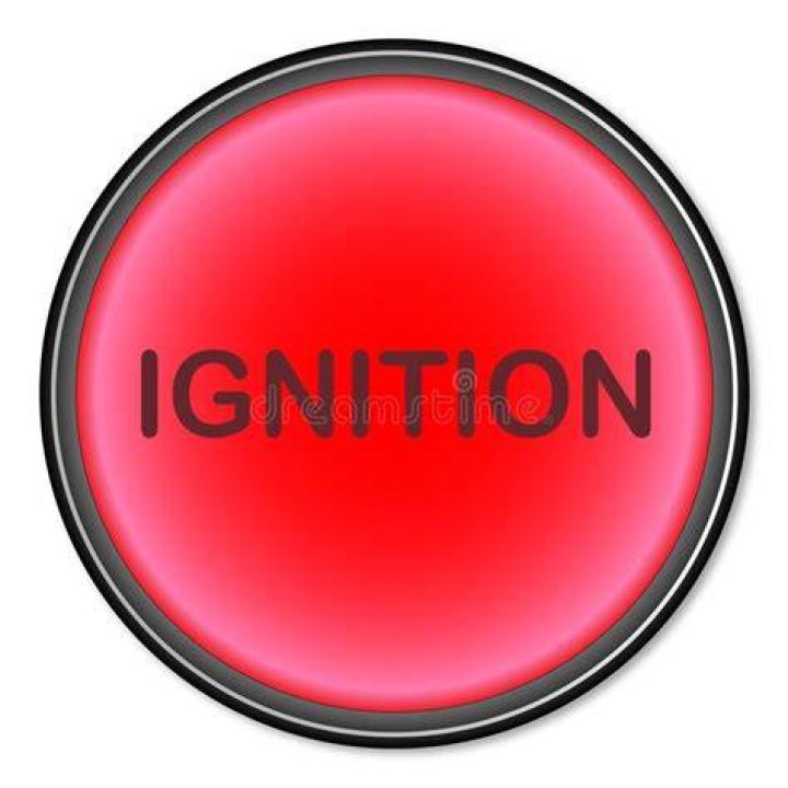 Ignition Red Button stock vector. Illustration of button 234086369