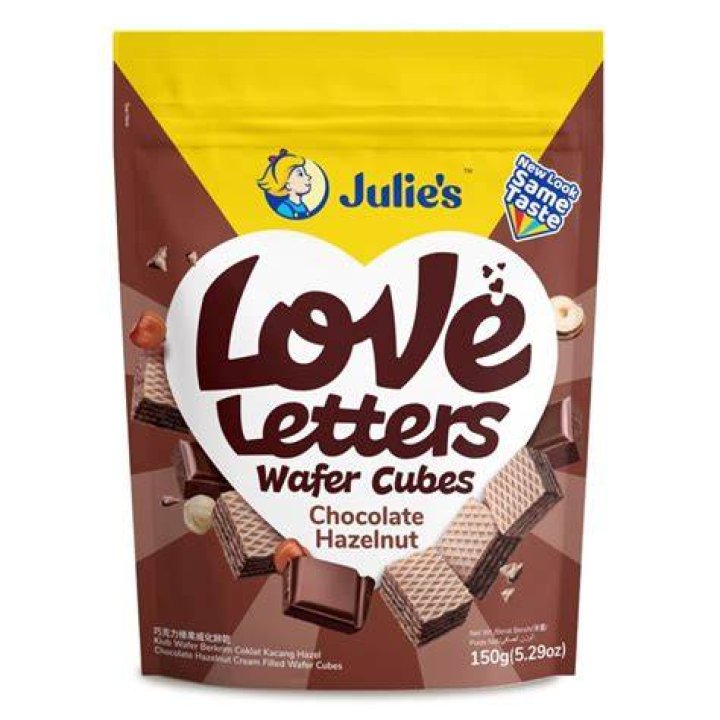 Julie&rsquo;s Love Letters Chocolate Wafer Roll 100g Shopifull