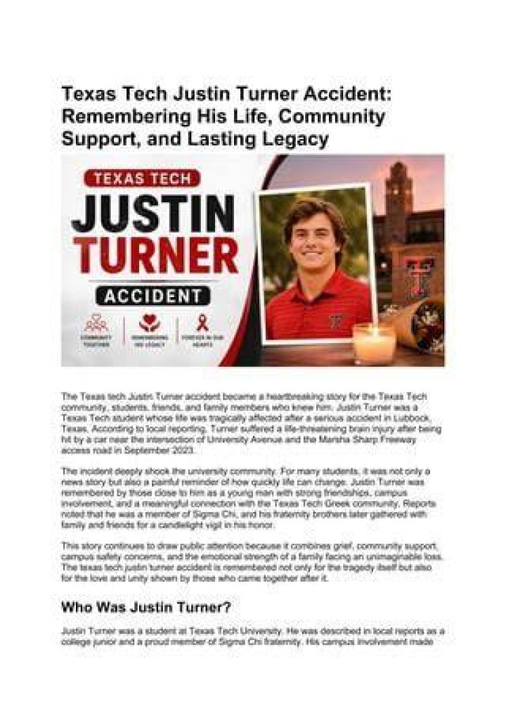 Justin Turner Texas Tech Accident Gofundme, Injury Update