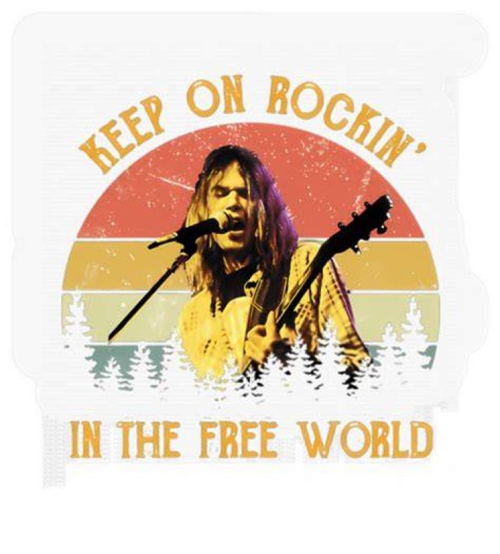 Keep On Rockin In The Free World Neil Young Waterproof Vinyl Etsy