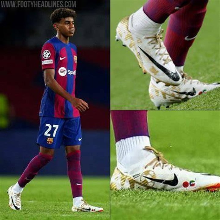 Lamine Yamal boots' lettering explained it has 4 messages Football
