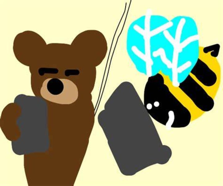 Leech texting Bear Drawception
