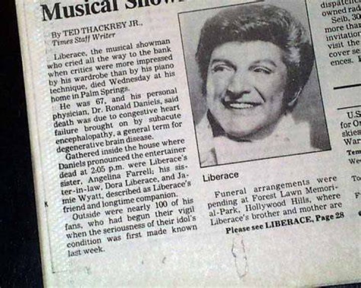 Liberace Death Photos