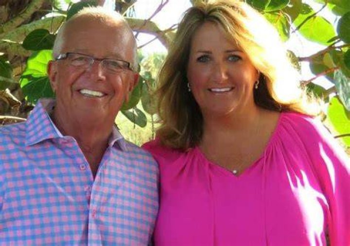 Marty and Amanda Brennaman on his induction into the Reds Hall of Fame