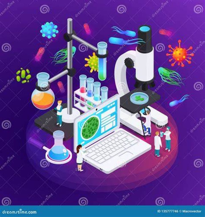 Microbiology Isometric Poster Vector Illustration 2908623 Vector Art at