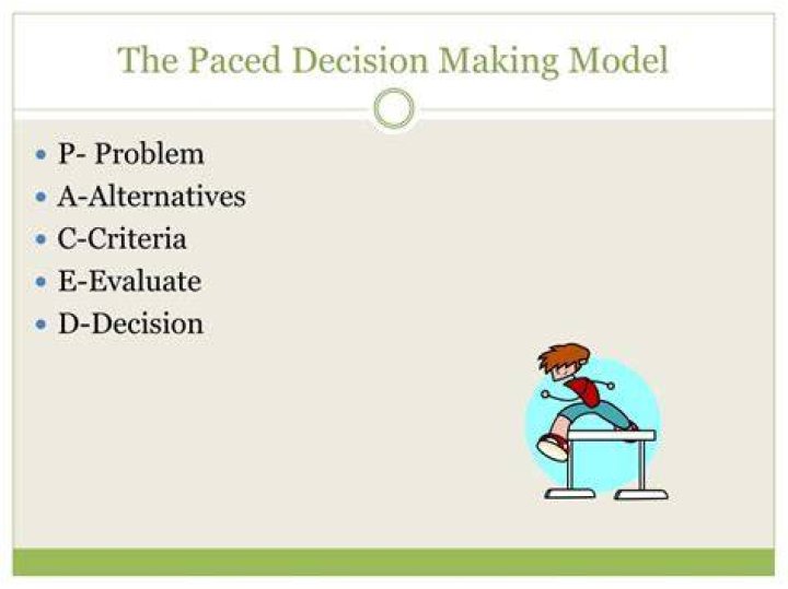 Paced decision making process. Decision Making and Cost. 20190129