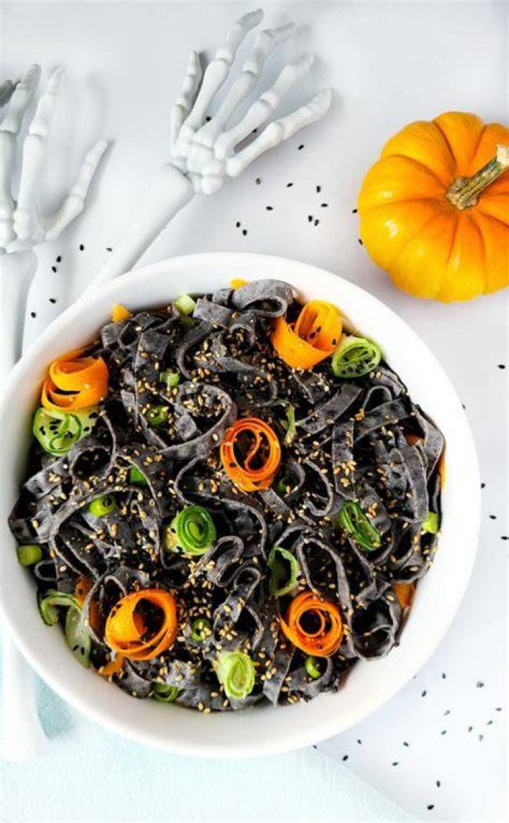 Spooktacular Fettuccine Salad Halloween Pasta Recipe Cooking My