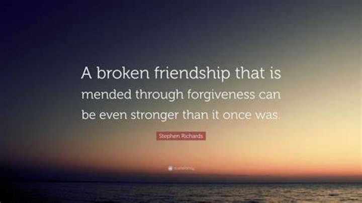 Stephen Richards Quote &ldquo;A broken friendship that is mended through