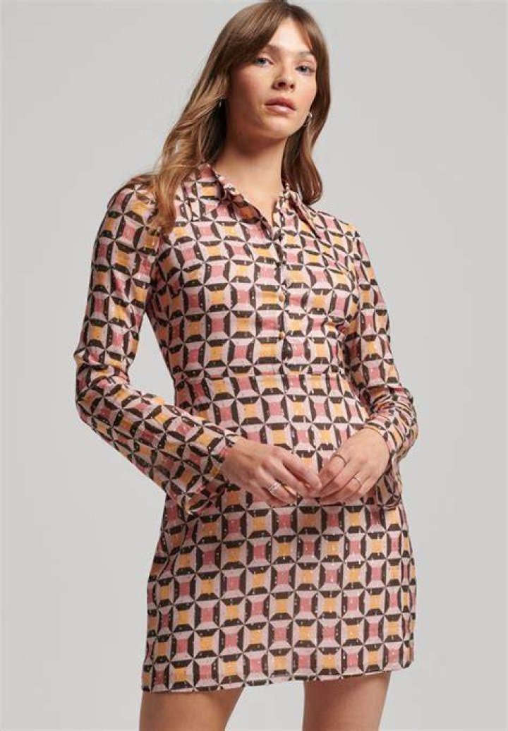 SUPERDRY Vestido Camisero Kathryn Look Vintage Mujer