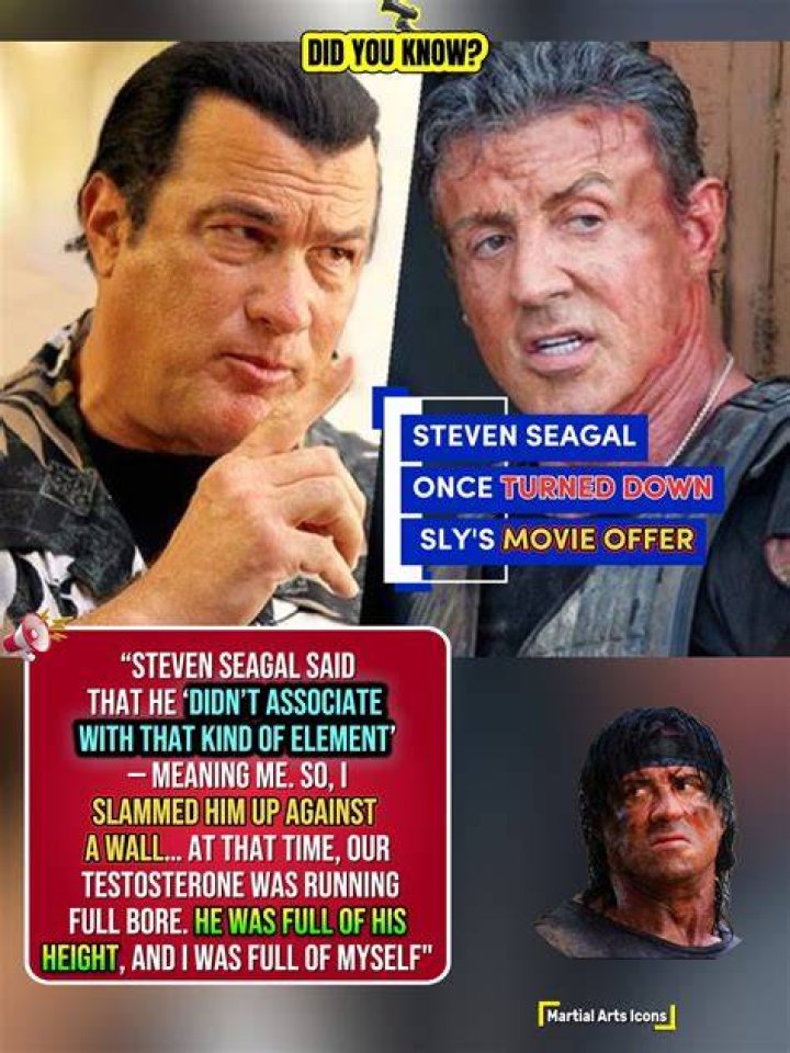 Sylvester Stallone Once Slammed Steven Seagal Into a Wall Because He