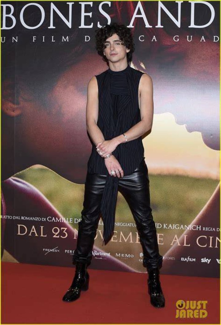 Timothee Chalamet Rocks Leather Pants to 'Bones & All' Photo Call in