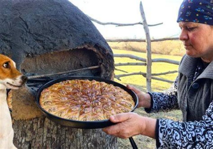 Traditional Azerbaijani Baklava, Outdoor Cooking asmr outdoor