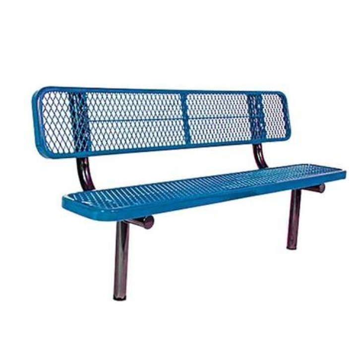 Ultra Play 6 ft. Cedar Commercial Park Recycled Plastic Bench with Back