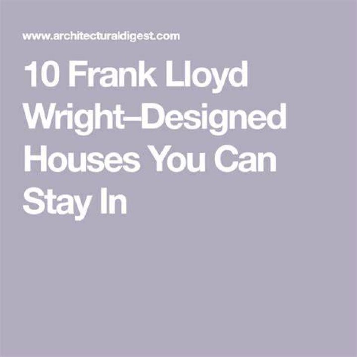 You Can Stay In Frank Lloyd Wright's Wisconsin "Dream House"