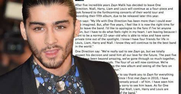 Zayn Malik quits One Direction 'I'd like to apologise to the fans if I